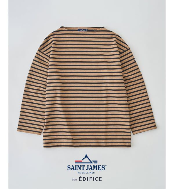 EDIFICE「SAINT JAMES (セントジェームス) 別注 ウエッソン ルーズ ボーダー」|Tシャツ・カットソー|ブラウン B