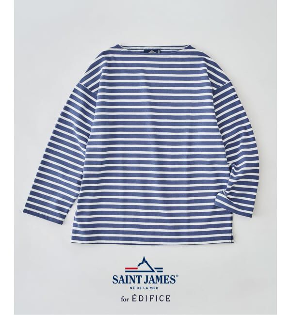 EDIFICE「SAINT JAMES (セントジェームス) 別注 ウエッソン ルーズ ボーダー」|Tシャツ・カットソー|ネイビー B