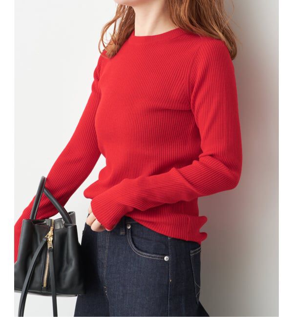 Spick and Span「《WEB限定 / 追加》ウォッシャブル クルーネックリブニット」|ニット・セーター|