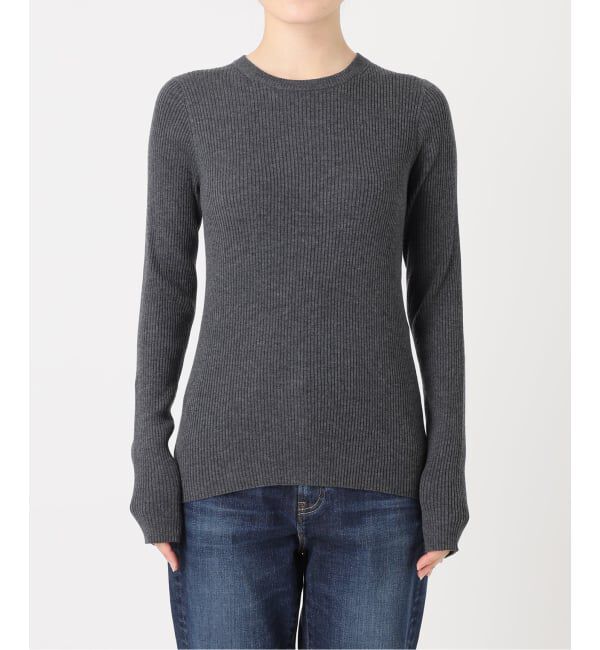 Spick and Span「《WEB限定 / 追加》ウォッシャブル クルーネックリブニット」|ニット・セーター|