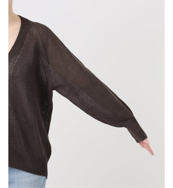 Spick and Span「コットンリネンギマ天竺カーディガン」|カーディガン|