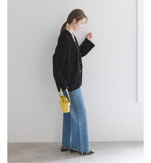 NOBLE「《WEB限定追加》接結ジャケットライクカーディガン」|カーディガン|