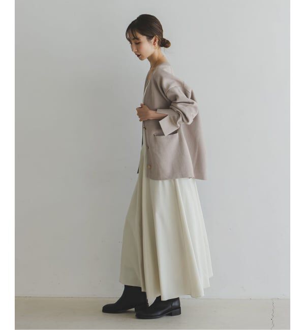 NOBLE「《WEB限定追加》接結ジャケットライクカーディガン」|カーディガン|