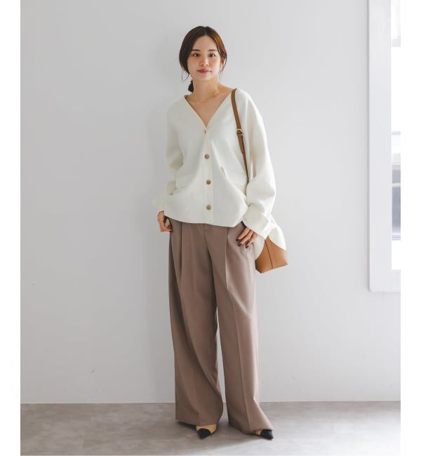 NOBLE「《WEB限定追加》接結ジャケットライクカーディガン」|カーディガン|