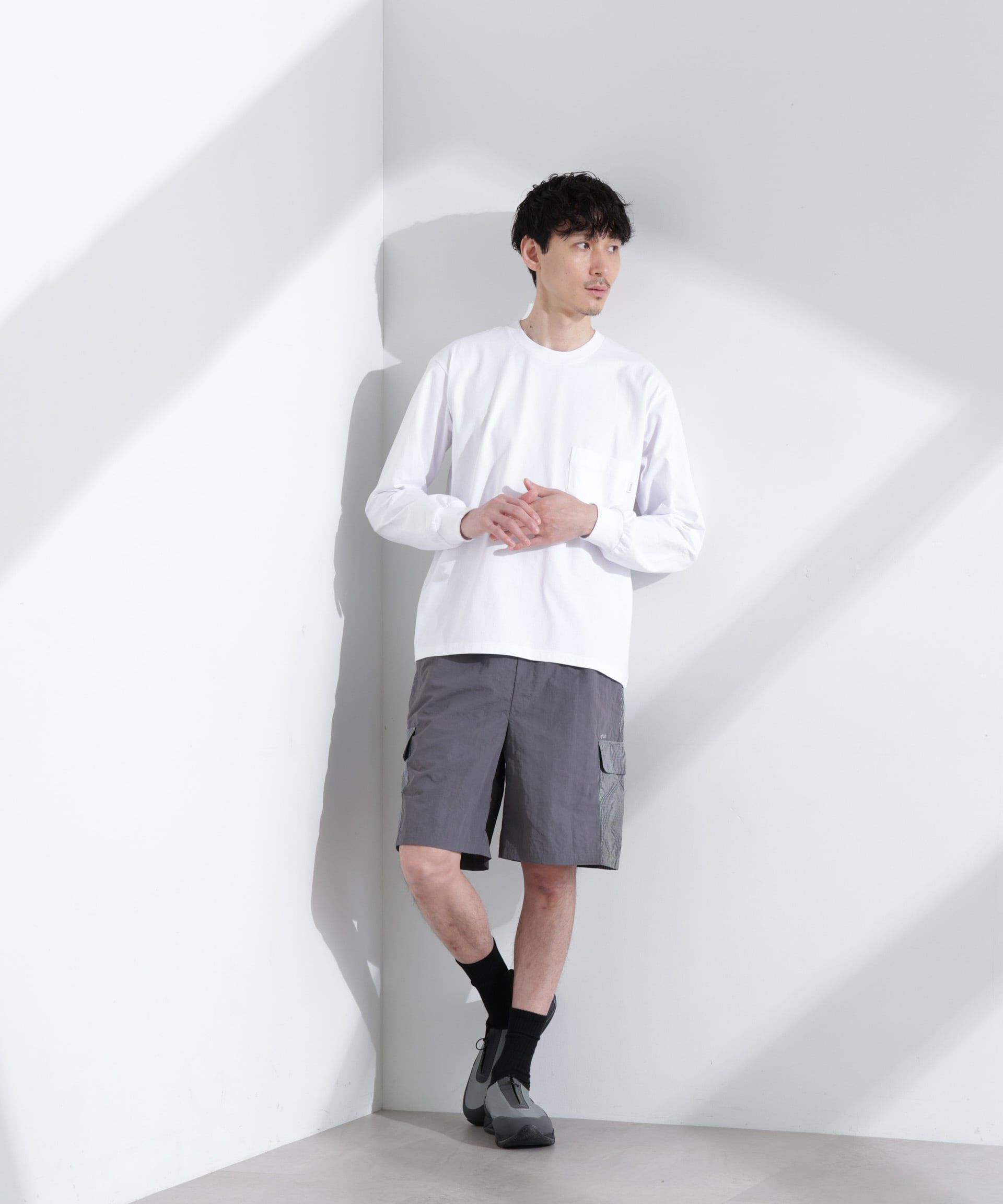 nano･universe「「NJ/CLUB」 ベーシックポケットロングスリーブTシャツ」|Tシャツ・カットソー|