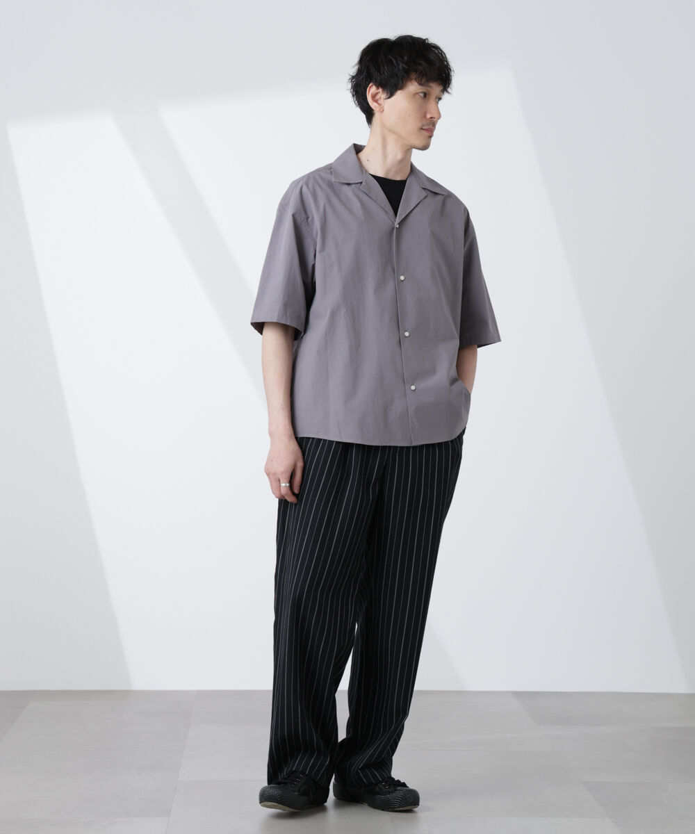 nano･universe「「大人のワイドシャツ」オープンカラー 半袖」|シャツ・ブラウス|