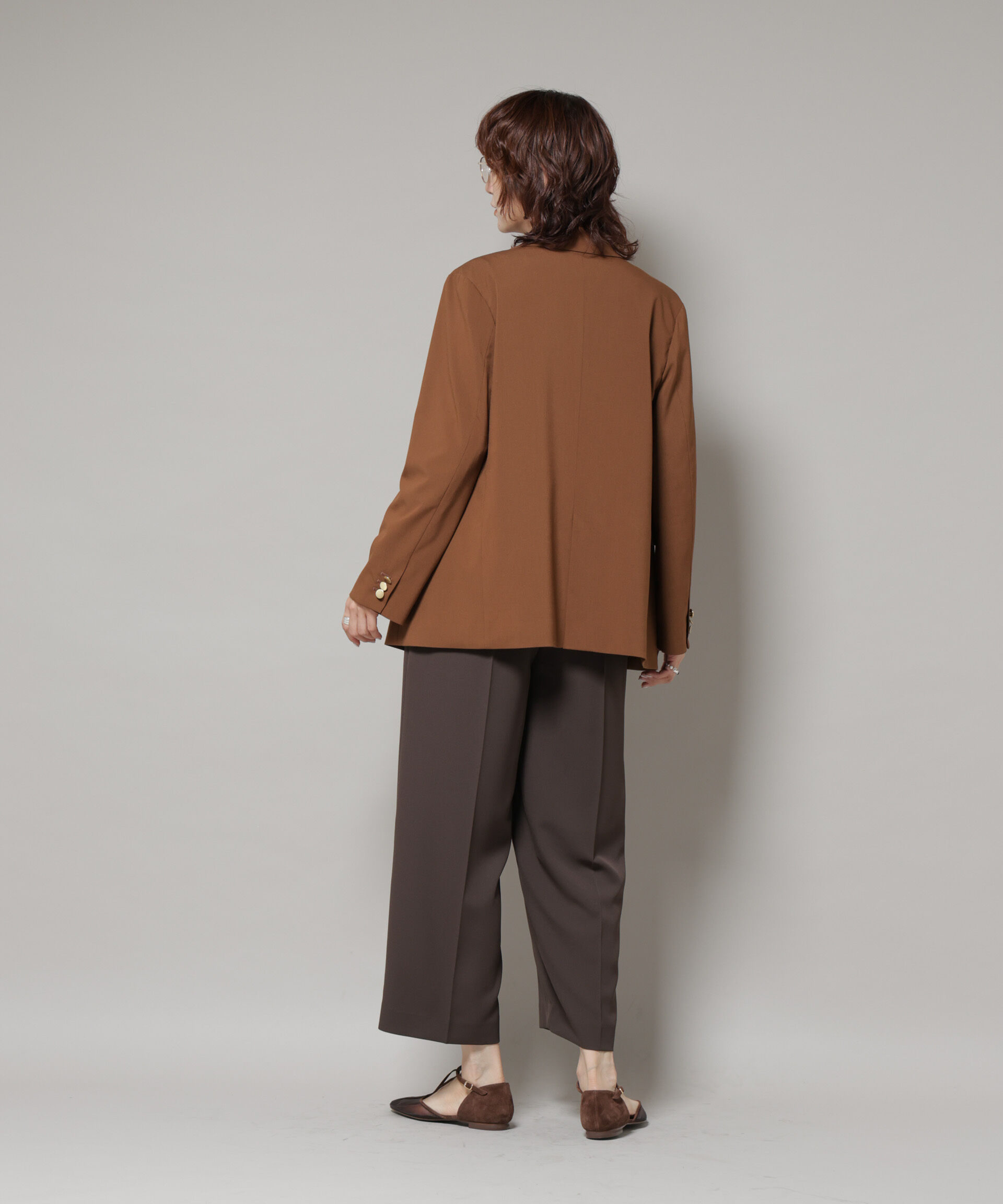 nano･universe「ドライウェザーストレッチダブルジャケット(セットアップ可)」|テーラードジャケット|