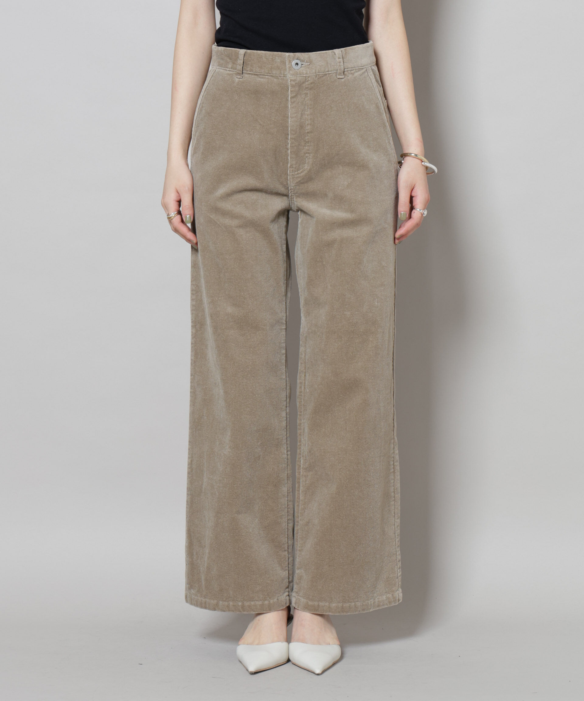 nano･universe「コーデュロイワイドパンツ」|チノ|