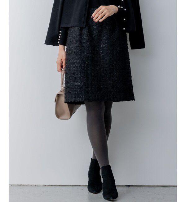 組曲「ファンシーツィード ミニスカート」|スカート|ブラック系
