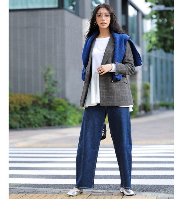 ANY SIS「【美Denimシリーズ】セミカーブワイド デニム」|デニム|