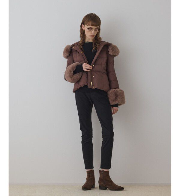 GRACE CONTINENTAL「エコファーショートダウンジャケット」|ダウン|