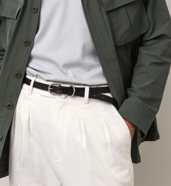 NOLLEY'S goodman「栃木レザーナローベルト18」|ベルト|ブラック