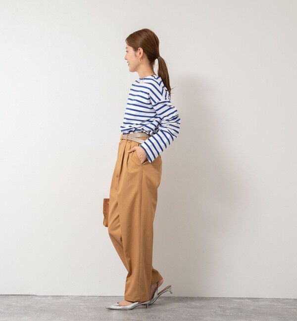 Rie Miller「BIGマリンボーダーボートネックプルオーバーカットソー」|Tシャツ・カットソー|