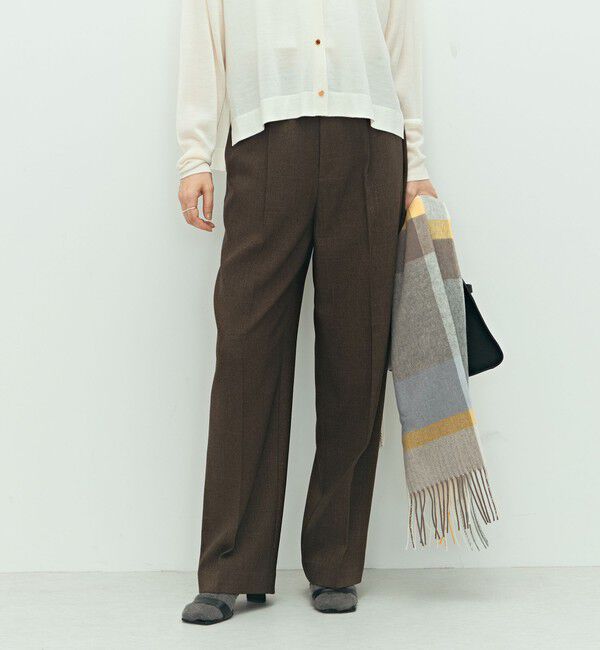 NOLLEY'S「《セットアップ対応》ウォッシャブルウール調セミワイドパンツ」|その他|