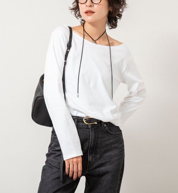 Rie Miller「2WAYロンT」|Tシャツ・カットソー|ホワイト