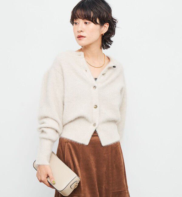 Laraaji「FOXカシミヤボックス袖2WAYカーディガン」|カーディガン|