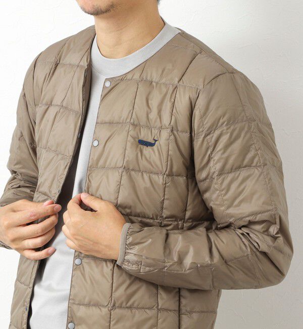 NOLLEY'S goodman「【TAION/タイオン】別注クジラ刺繍CREW NECK BUTTON DOWN JACKET」|ダウン|カーキ