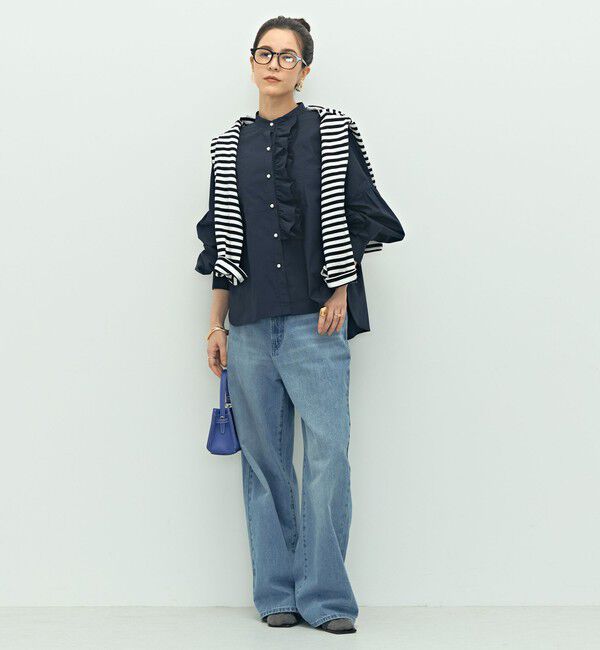 NOLLEY'S「パール釦ビブヨーク4WAYフリルブラウス」|シャツ・ブラウス|