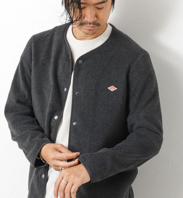 NOLLEY'S goodman「【DANTON/ダントン】JD-8939 FLEECE COLLARLESS JACKET 25AW」|ブルゾン・スタジャン|チャコールグレー