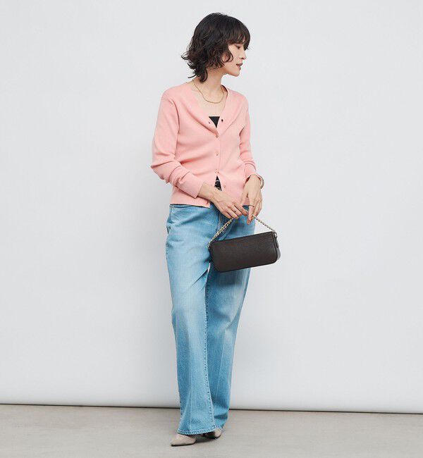 NOLLEY'S「《手洗い可能》リブ斜め柄Vネックカーディガン」|カーディガン|