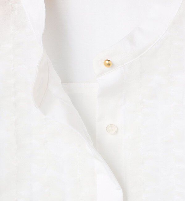 NOLLEY'S「ウォッシャブル前チュールフリルブラウス」|シャツ・ブラウス|