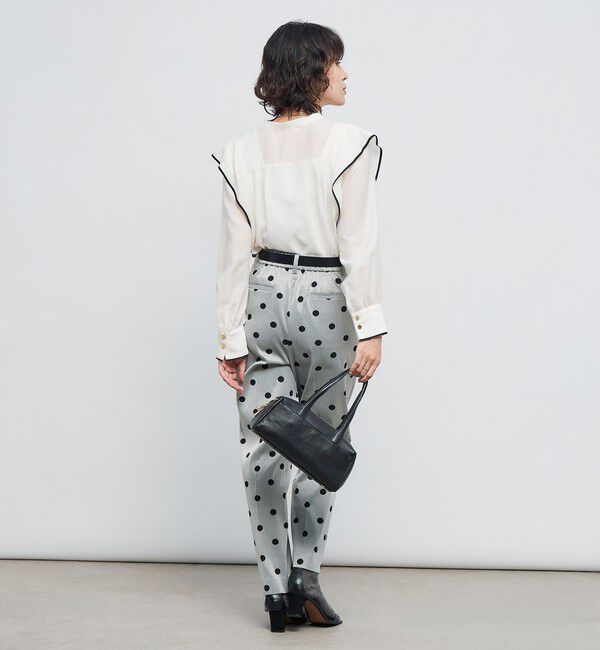 NOLLEY'S「ウォッシャブル配色パイピングブラウス」|シャツ・ブラウス|