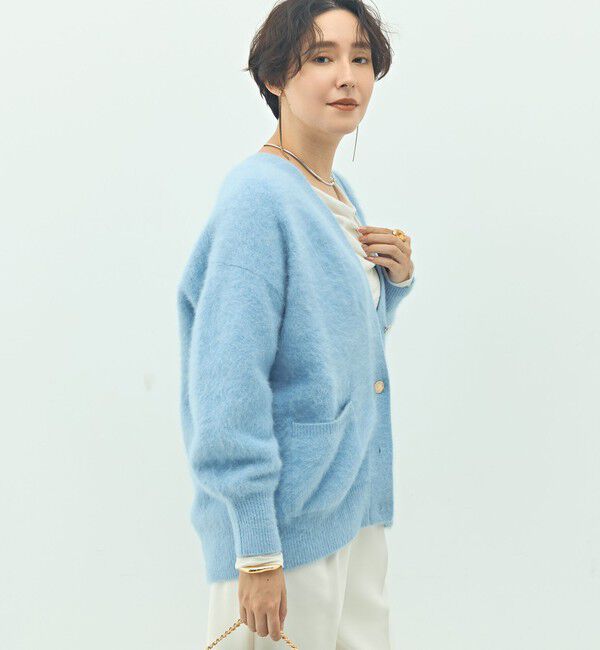 NOLLEY'S sophi「カシミヤ混ヘアリーVネックカーディガン」|カーディガン|