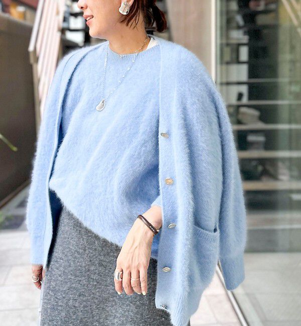 NOLLEY'S sophi「カシミヤ混ヘアリーVネックカーディガン」|カーディガン|