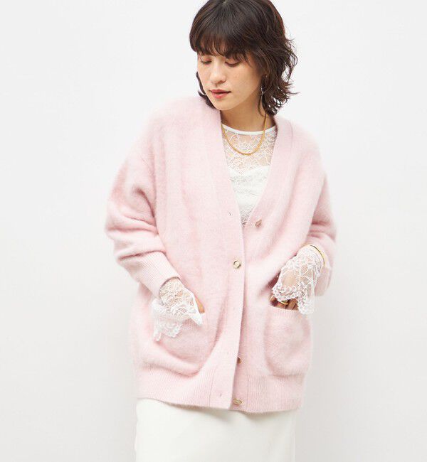 NOLLEY'S sophi「カシミヤ混ヘアリーVネックカーディガン」|カーディガン|