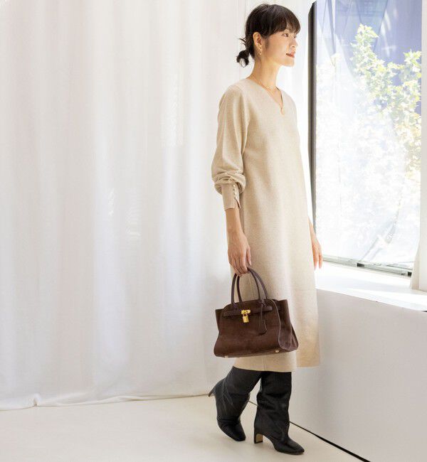 NOLLEY'S sophi「◇【WEB限定】ウォッシャブルラメ総針Vネックコクーンワンピース」|ワンピース|