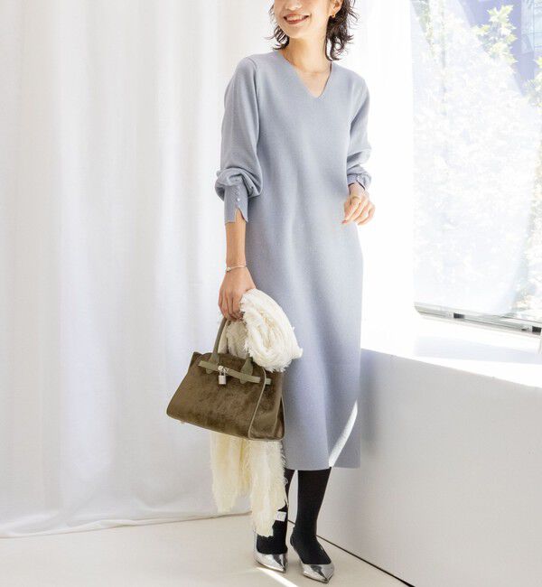 NOLLEY'S sophi「◇【WEB限定】ウォッシャブルラメ総針Vネックコクーンワンピース」|ワンピース|