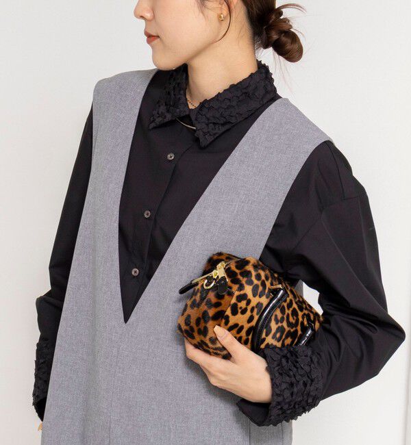 NOLLEY'S「ウォッシャブル3Dレース襟2WAYシャツ」|シャツ・ブラウス|ブラック