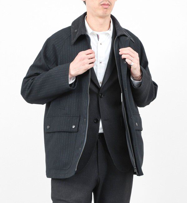 NOLLEY'S goodman「《ビジカジ対応》【TECHTWEED】【SORONA】中綿ユーティリティジャケット 25AW」|ブルゾン・スタジャン|