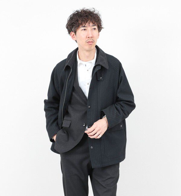 NOLLEY'S goodman「《ビジカジ対応》【TECHTWEED】【SORONA】中綿ユーティリティジャケット 25AW」|ブルゾン・スタジャン|