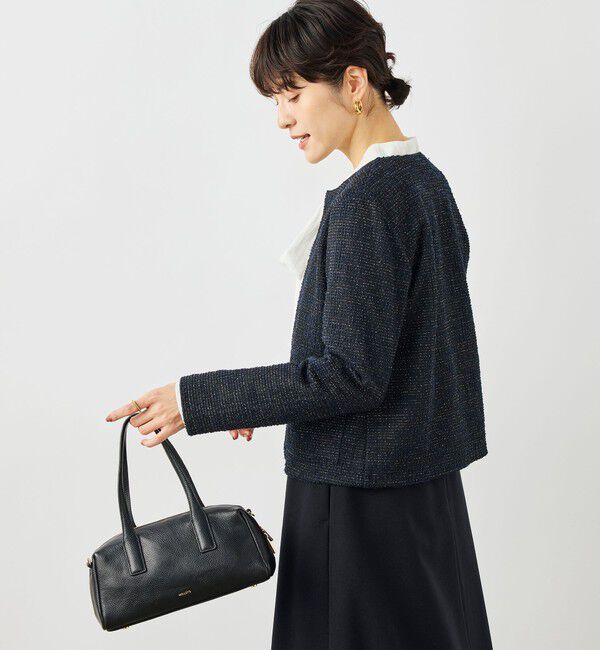 NOLLEY'S「ウォッシャブルツィーディージャージジャケット」|ノーカラージャケット|