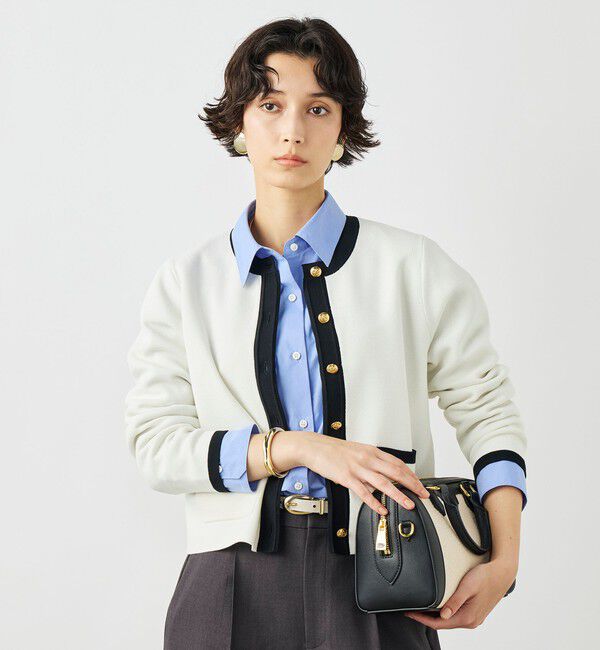 NOLLEY'S「《手洗い可能》ビオグレースミラノリブジャケット」|カーディガン|