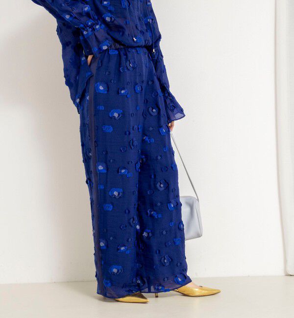 NOLLEY'S「《セットアップ対応》【KIRYU】 MIXウォッシャブルフラワー柄ジャガードパンツ」|その他|