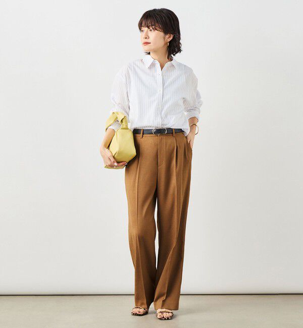 NOLLEY'S「ウォッシャブルハイスペック麻調愛されセミワイドパンツ」|その他|