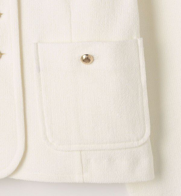 NOLLEY'S sophi「ウォッシャブルラッセルリングカーデジャケット」|ノーカラージャケット|