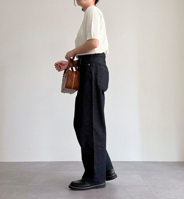 fredy emue「FR刺繍ケーブル柄半袖カーディガン」|カーディガン|