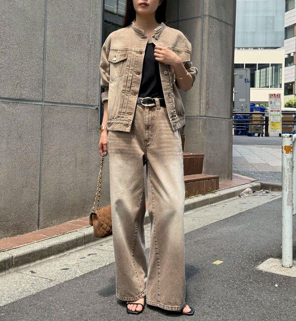 fredy emue「カラーストレートデニムパンツ」|デニム|