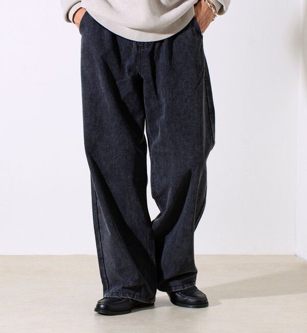 GLOSTER「【ワイド好き必見】ダック地 ワイドシルエットパンツ」|チノ|