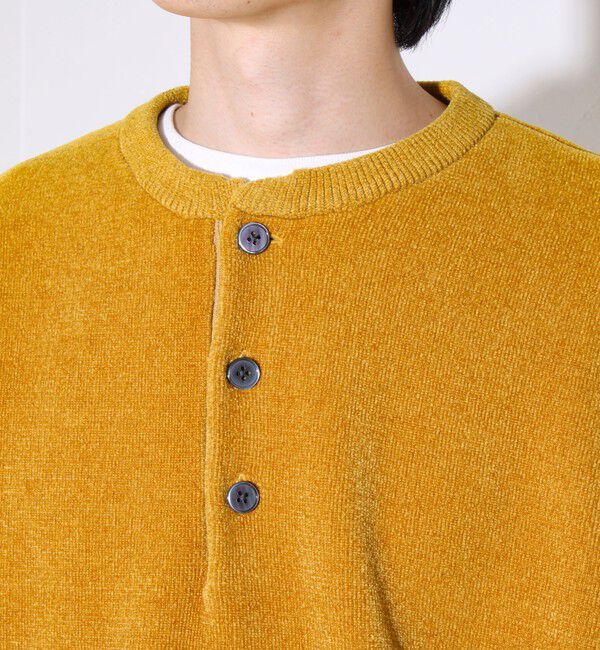 GLOSTER「【昨年人気アイテム再登場！チクチクしないニット】モールバックボーダー ヘンリーネックニット」|ニット・セーター|