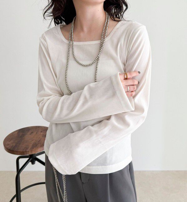 fredy emue「シアーフロッキーフレアスリーブプルオーバー」|Tシャツ・カットソー|