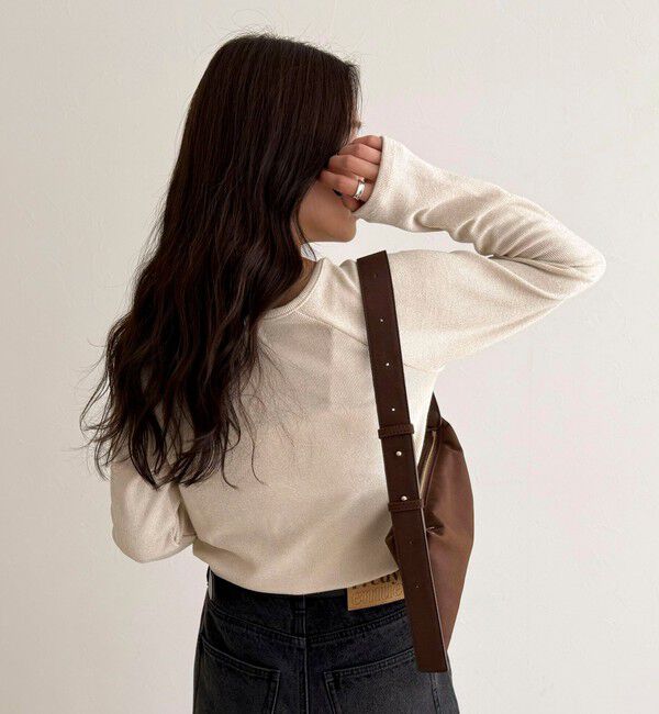 fredy emue「ラメテレコボートネックプルオーバー」|Tシャツ・カットソー|