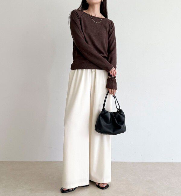 fredy emue「ラメテレコボートネックプルオーバー」|Tシャツ・カットソー|