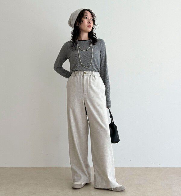 fredy emue「ウールライクイージーワークパンツ」|チノ|