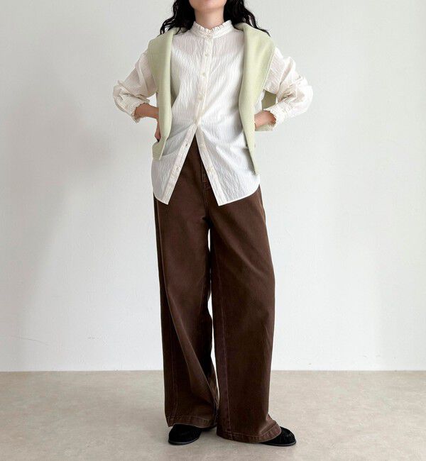 fredy emue「バンドカラーフリルシャツ」|シャツ・ブラウス|