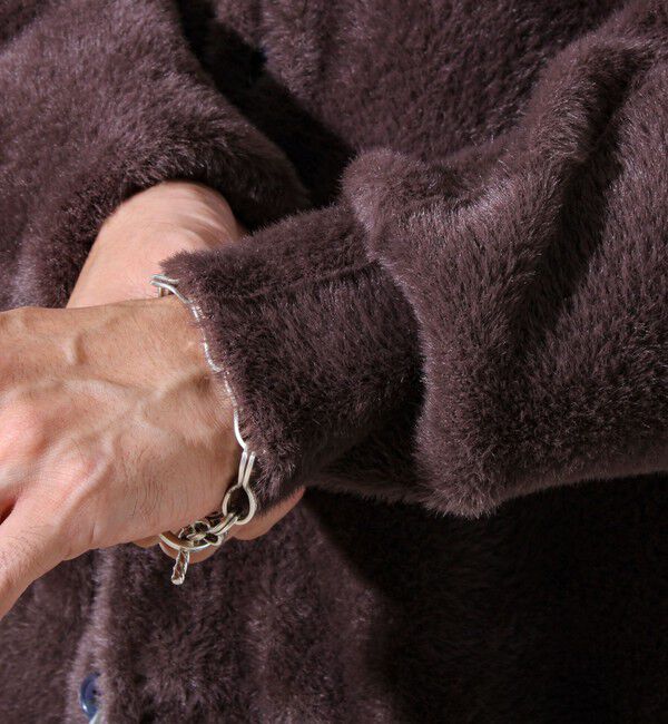 GLOSTER「モヘヤライク シャギークルーネックカーディガン」|カーディガン|