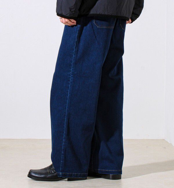 GLOSTER「【シーズンレス/ストレスフリーな穿き心地】ワイドストレッチデニムパンツ」|デニム|